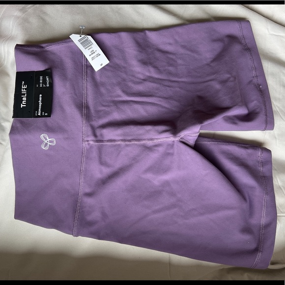 TNA Pants - TNA LIFE Highrise purple Biker SHORTS with TAGS NWT